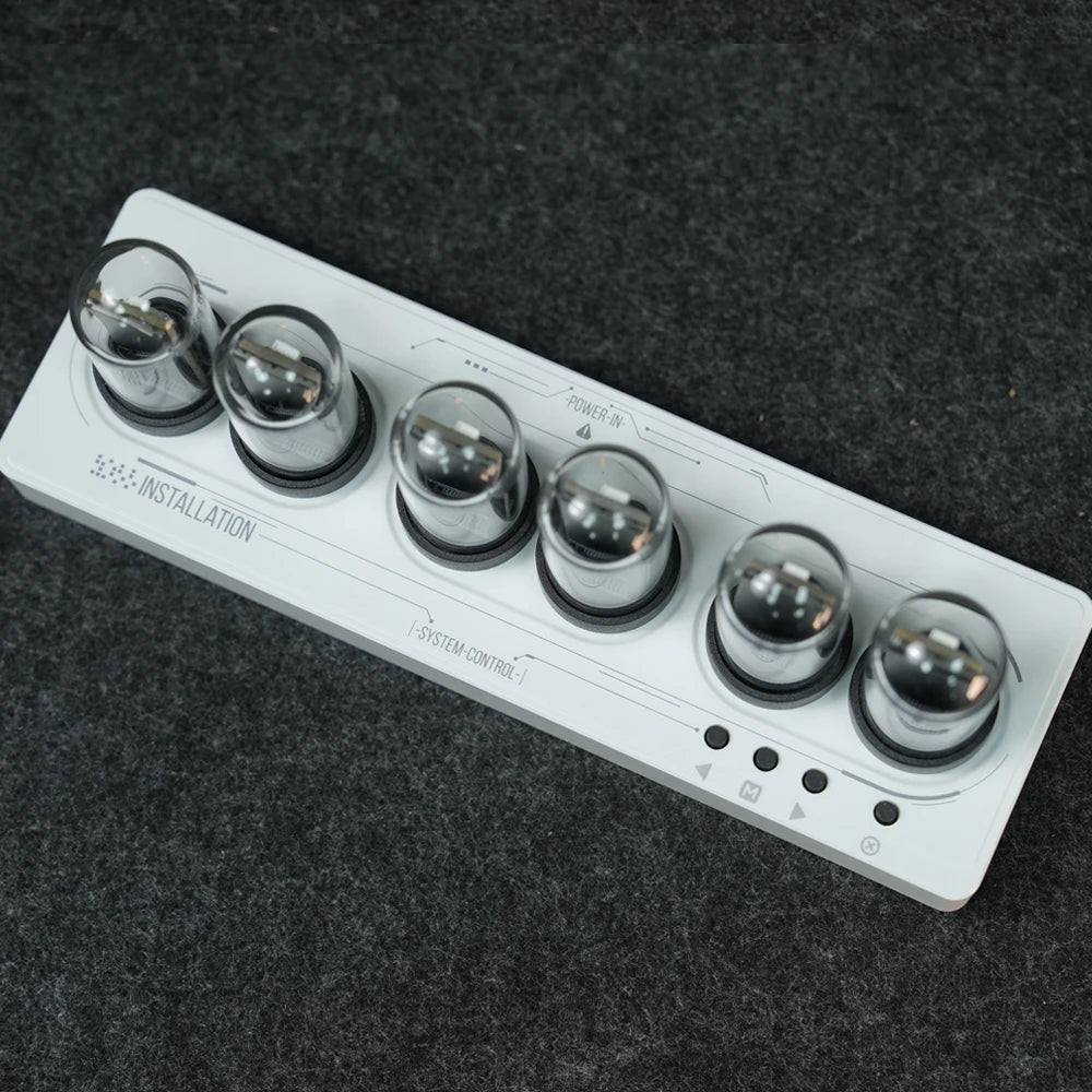 WIFI Control IPS Nixie Tube Alarm Clock with Colorful RGB Lights for Game Room Decoration.DIY Clock Faces and Pictures.Gift Idea