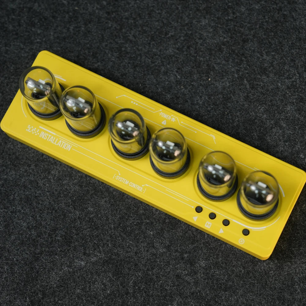 WIFI Control IPS Nixie Tube Alarm Clock with Colorful RGB Lights for Game Room Decoration.DIY Clock Faces and Pictures.Gift Idea