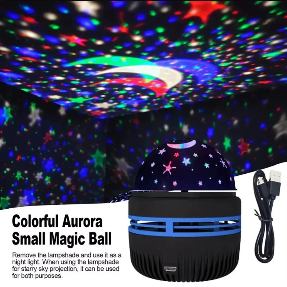 Galaxy Starry Sky LED Projector USB Powered Remote Control Night Light for Children’s Bedroom Christmas/Wedding Ambient Decor